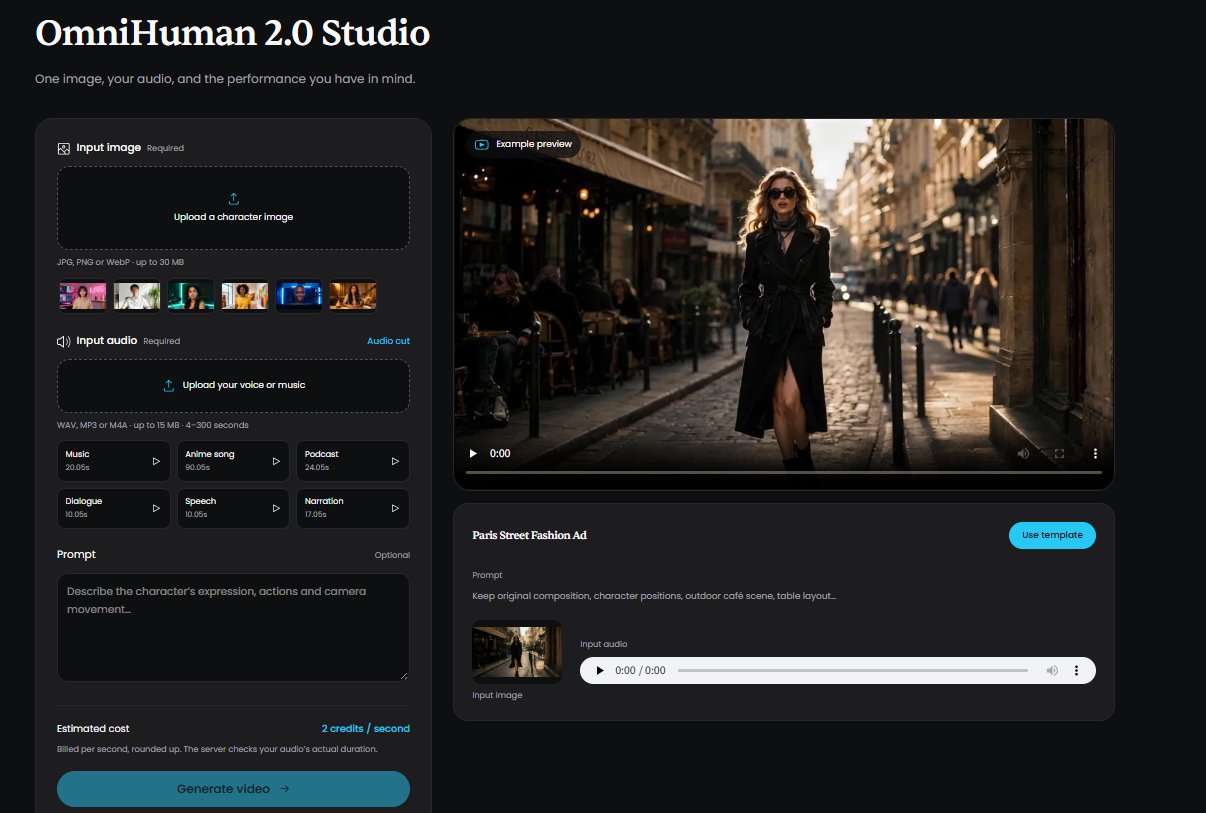 OmniHuman 2.0 product screenshot 1