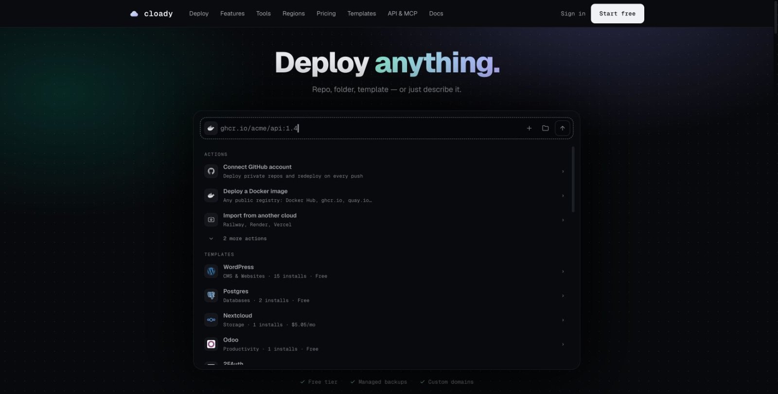 Cloady product screenshot 1
