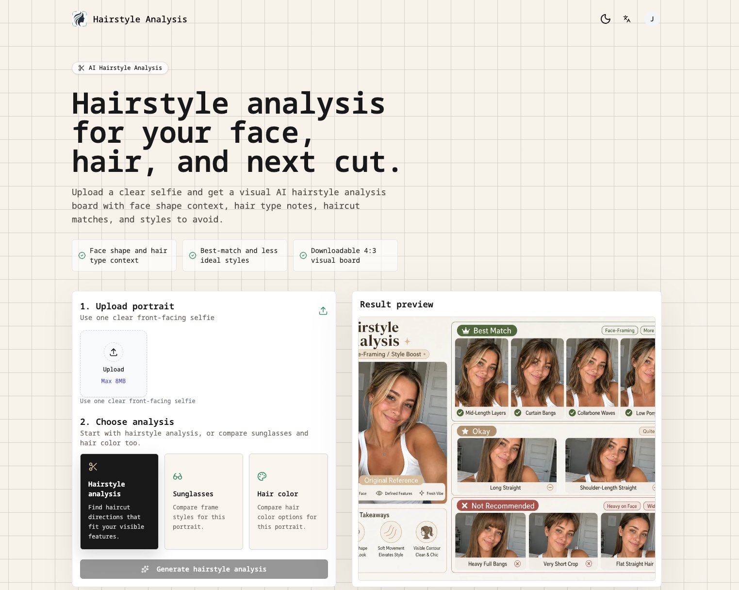 Hairstyle Analysis product screenshot 1